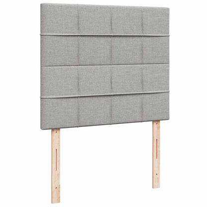 Boxspringbett mit Matratze & LED Hellgrau 120x190 cm Stoff