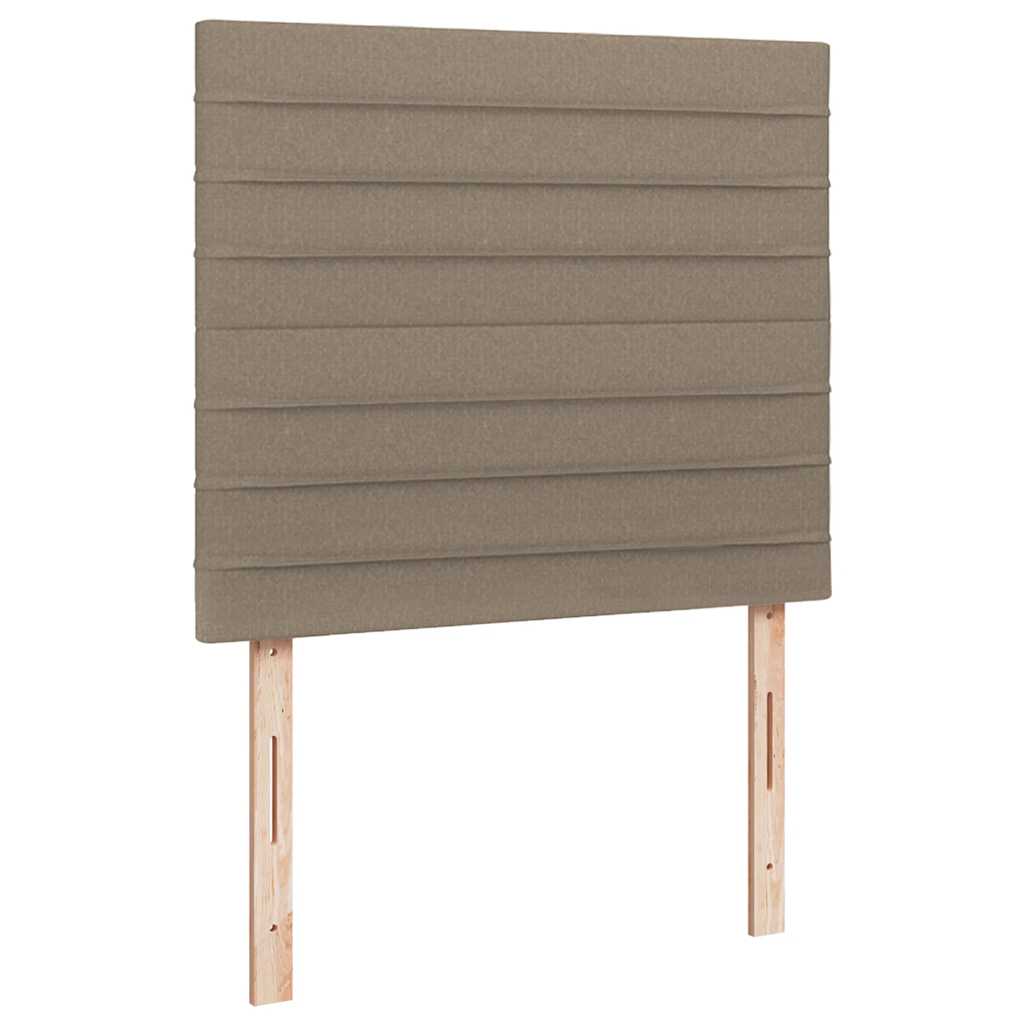 Boxspringbett mit Matratze & LED Taupe 120x190 cm Stoff