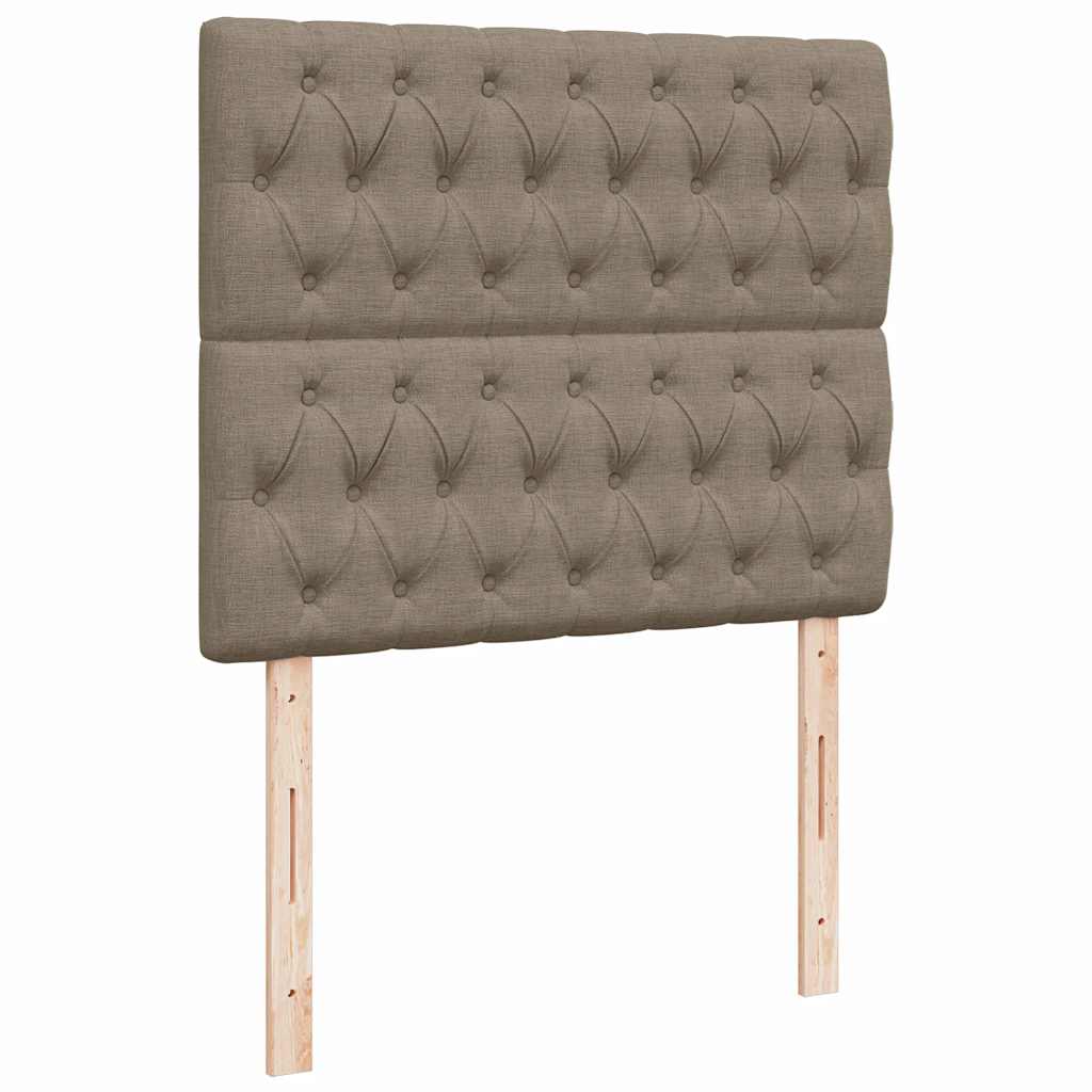 Boxspringbett mit Matratze & LED Taupe 120x190 cm Stoff