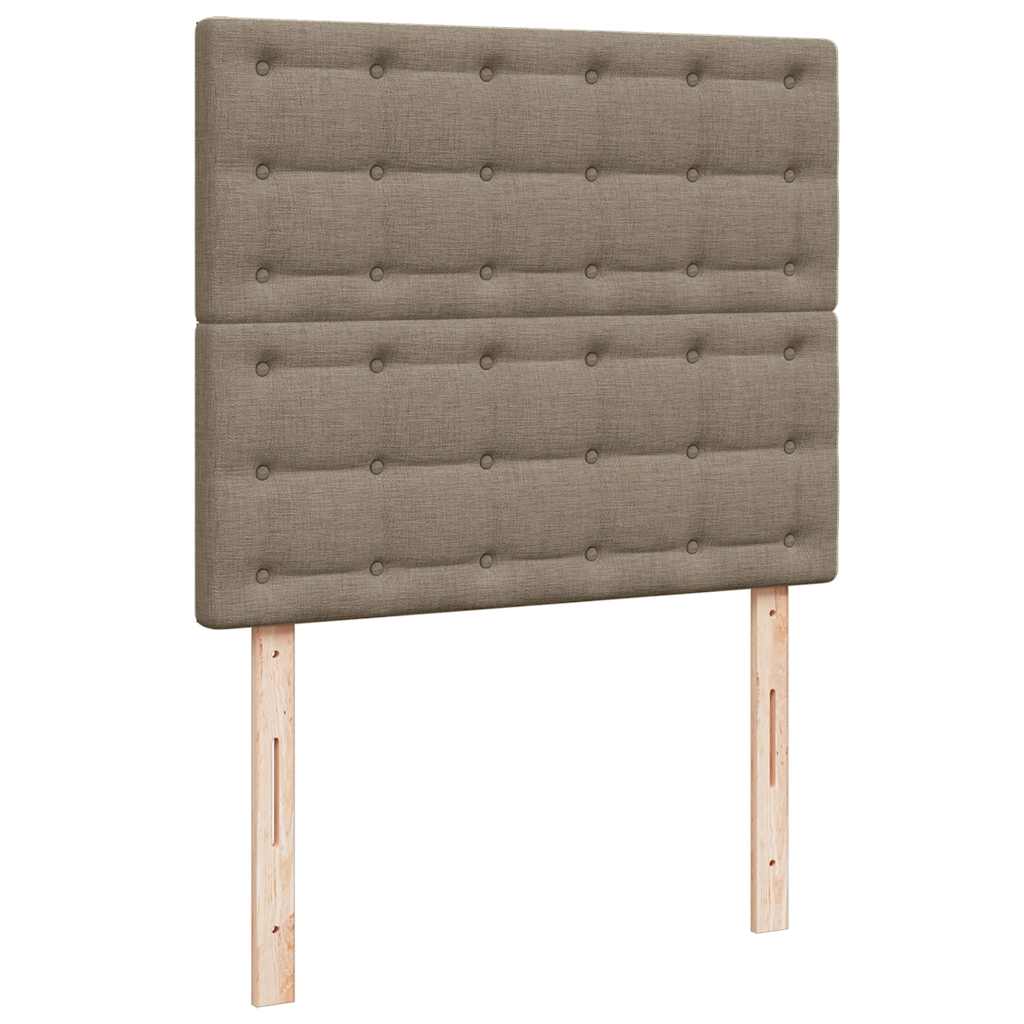 Boxspringbett mit Matratze & LED Taupe 120x190 cm Stoff
