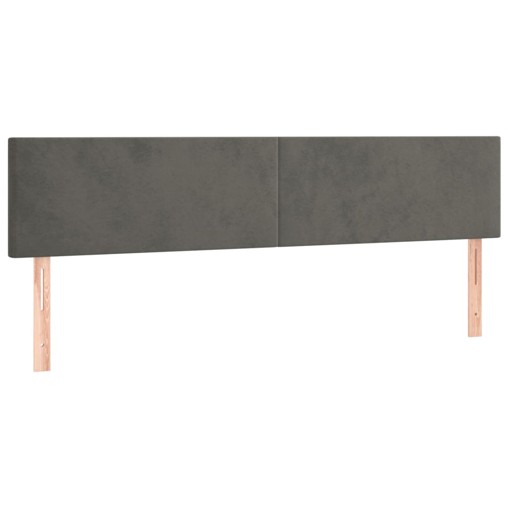 Boxspringbett mit Matratze & LED Dunkelgrau 120x190 cm Samt