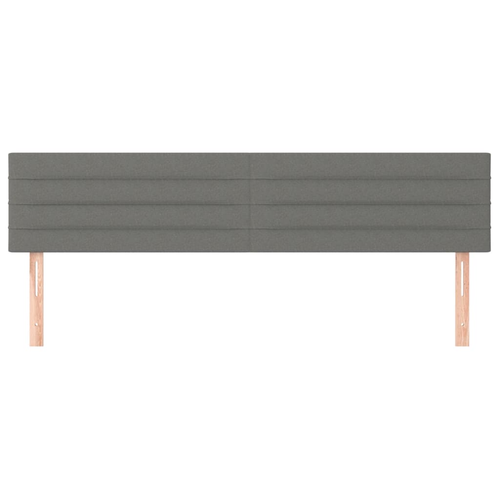 Lit à sommier tapissier avec matelas en tissu gris foncé 120x190 cm
