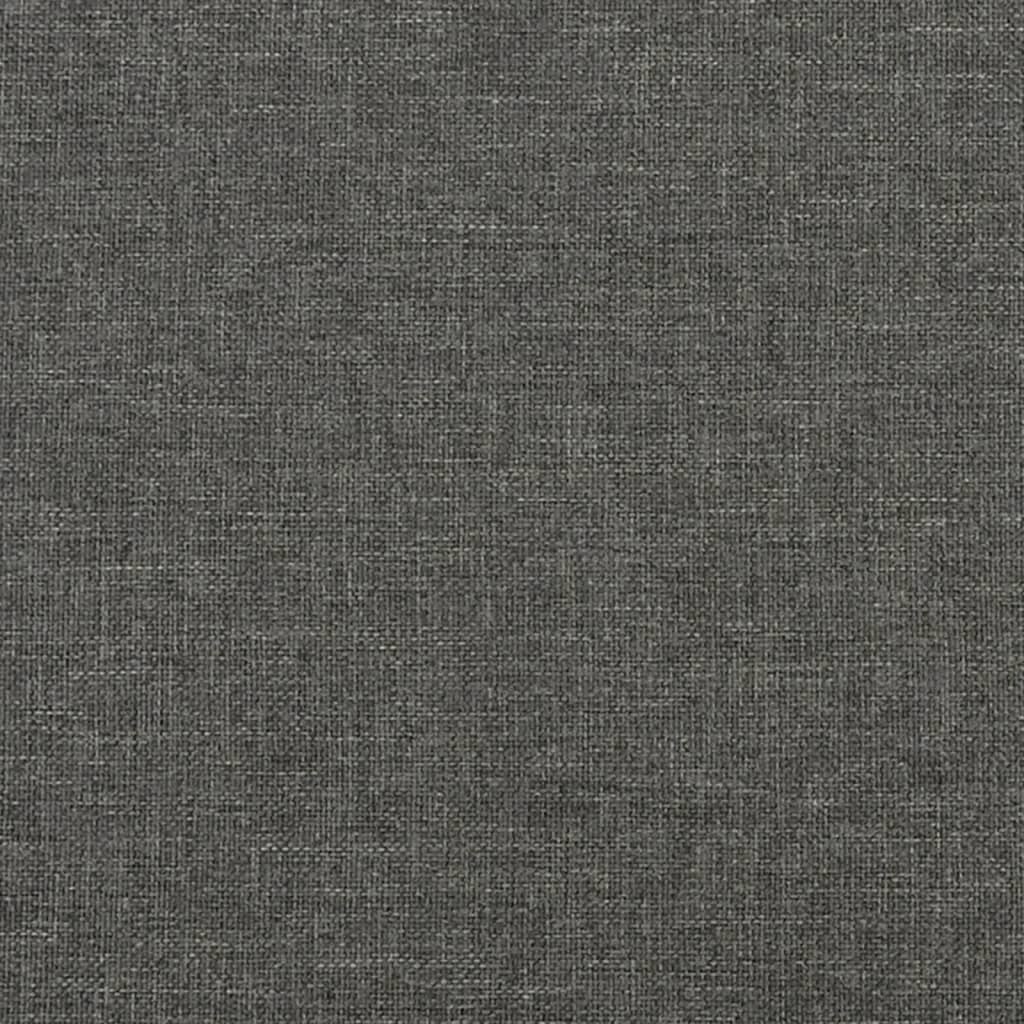 Lit à sommier tapissier avec matelas en tissu gris foncé 120x190 cm