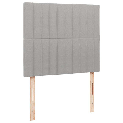 Boxspringbett mit Matratze Hellgrau 120x190 cm Stoff