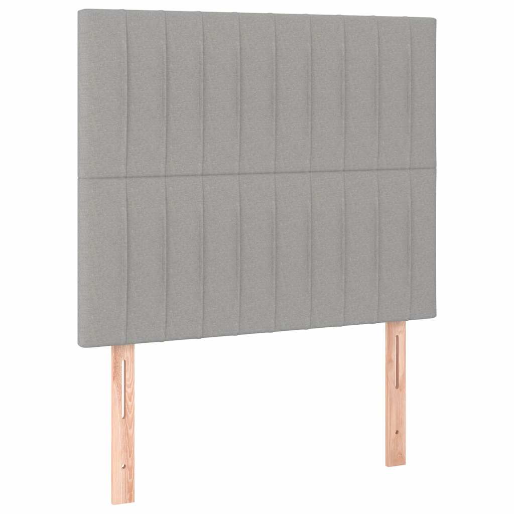 Boxspringbett mit Matratze Hellgrau 120x190 cm Stoff