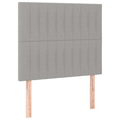 Boxspringbett mit Matratze Hellgrau 120x190 cm Stoff
