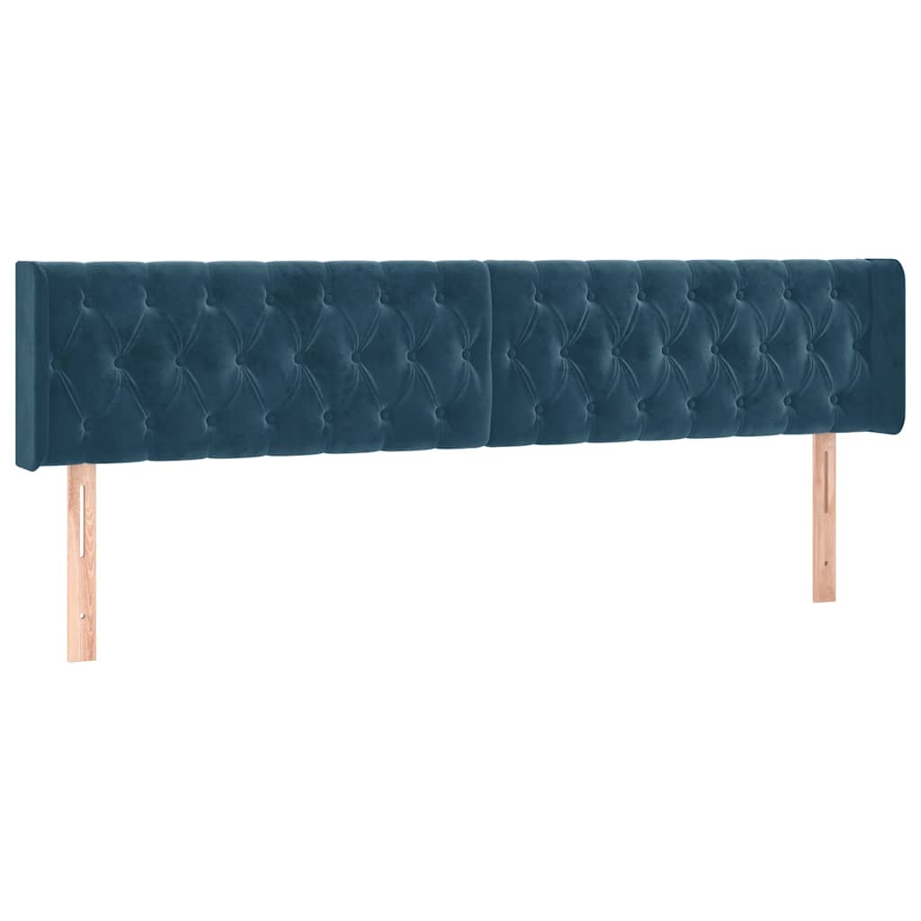 Boxspringbett mit Matratze Dunkelblau 120x190 cm Samt