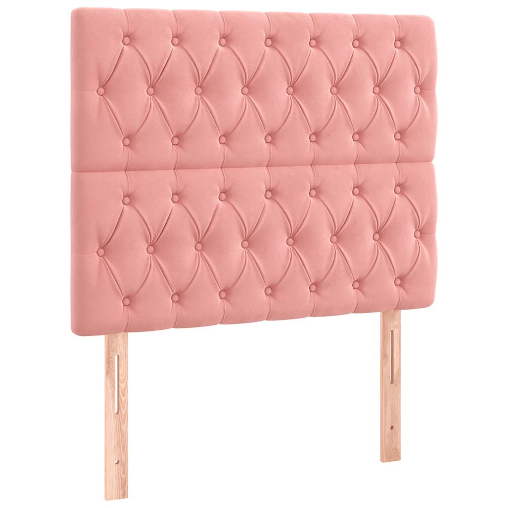 Boxspringbett mit Matratze Rosa 120x190 cm Samt