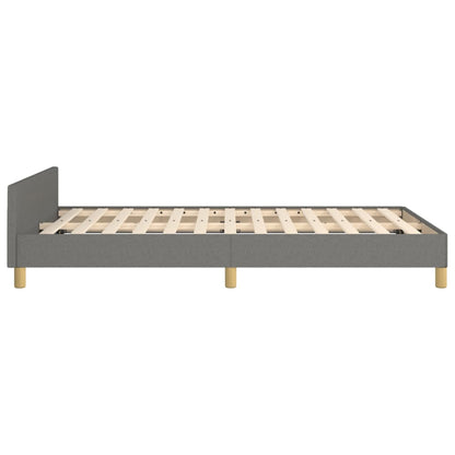 Bettgestell ohne Matratze Dunkelgrau 120x190 cm Stoff