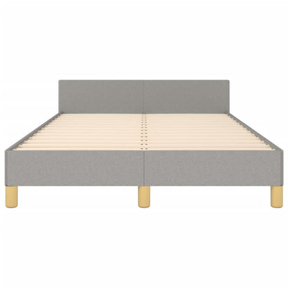 Bettgestell ohne Matratze Hellgrau 120x190 cm Stoff