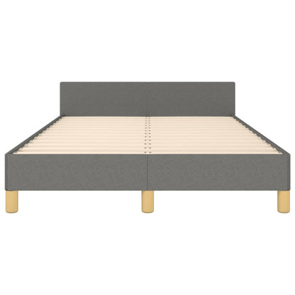Bettgestell ohne Matratze Dunkelgrau 120x190 cm Stoff
