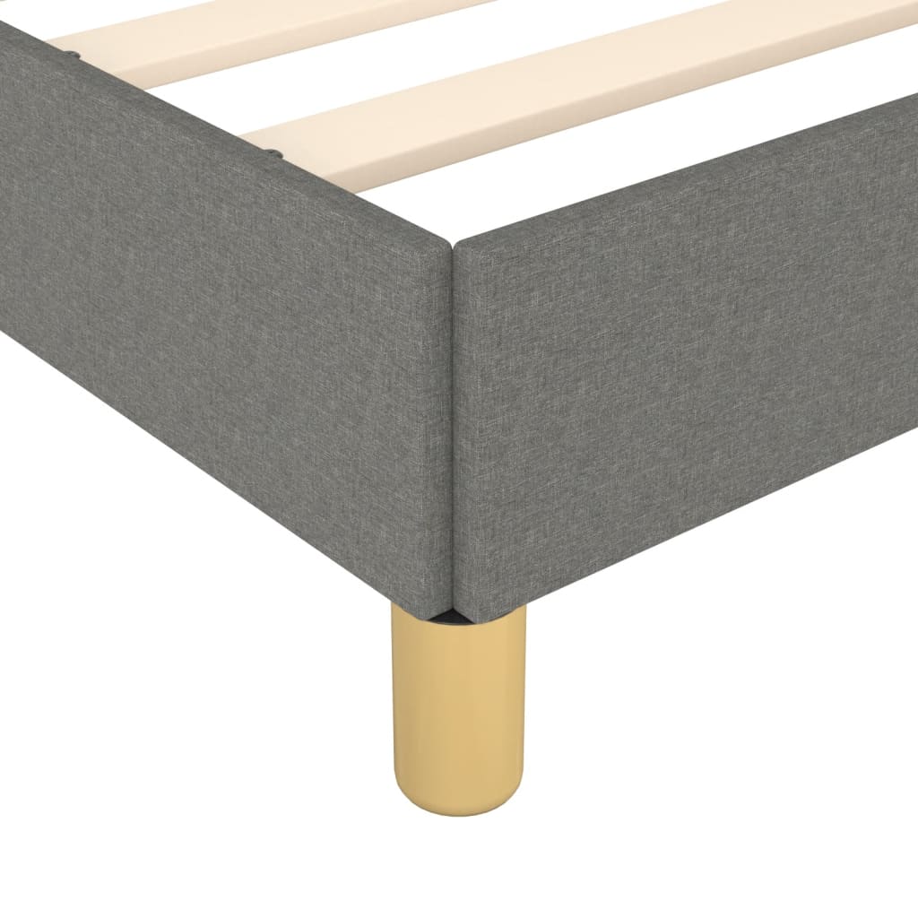 Bettgestell ohne Matratze Dunkelgrau 120x190 cm Stoff