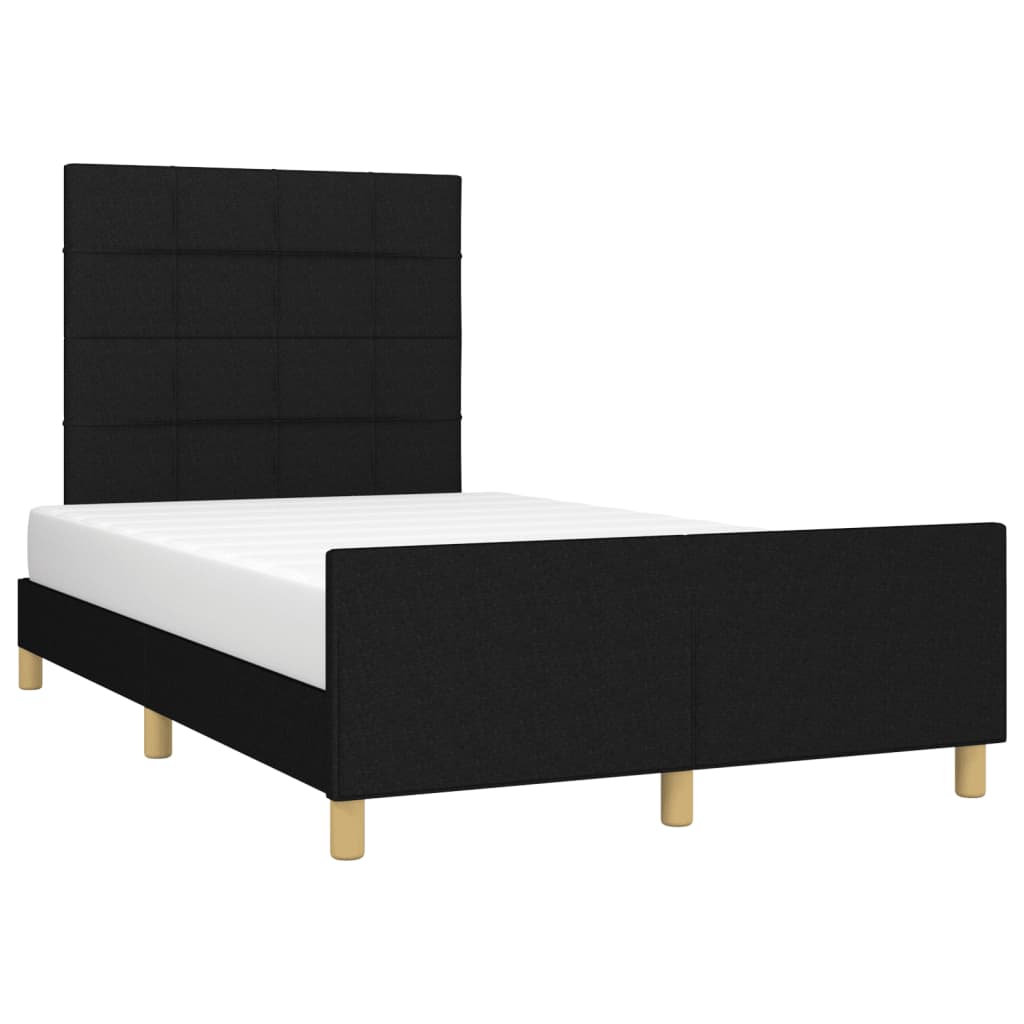 Bettgestell ohne Matratze Schwarz 120x190 cm Stoff