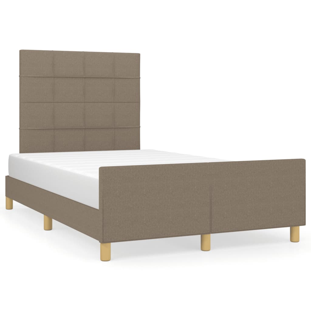 Bettgestell ohne Matratze Taupe 120x190 cm Stoff