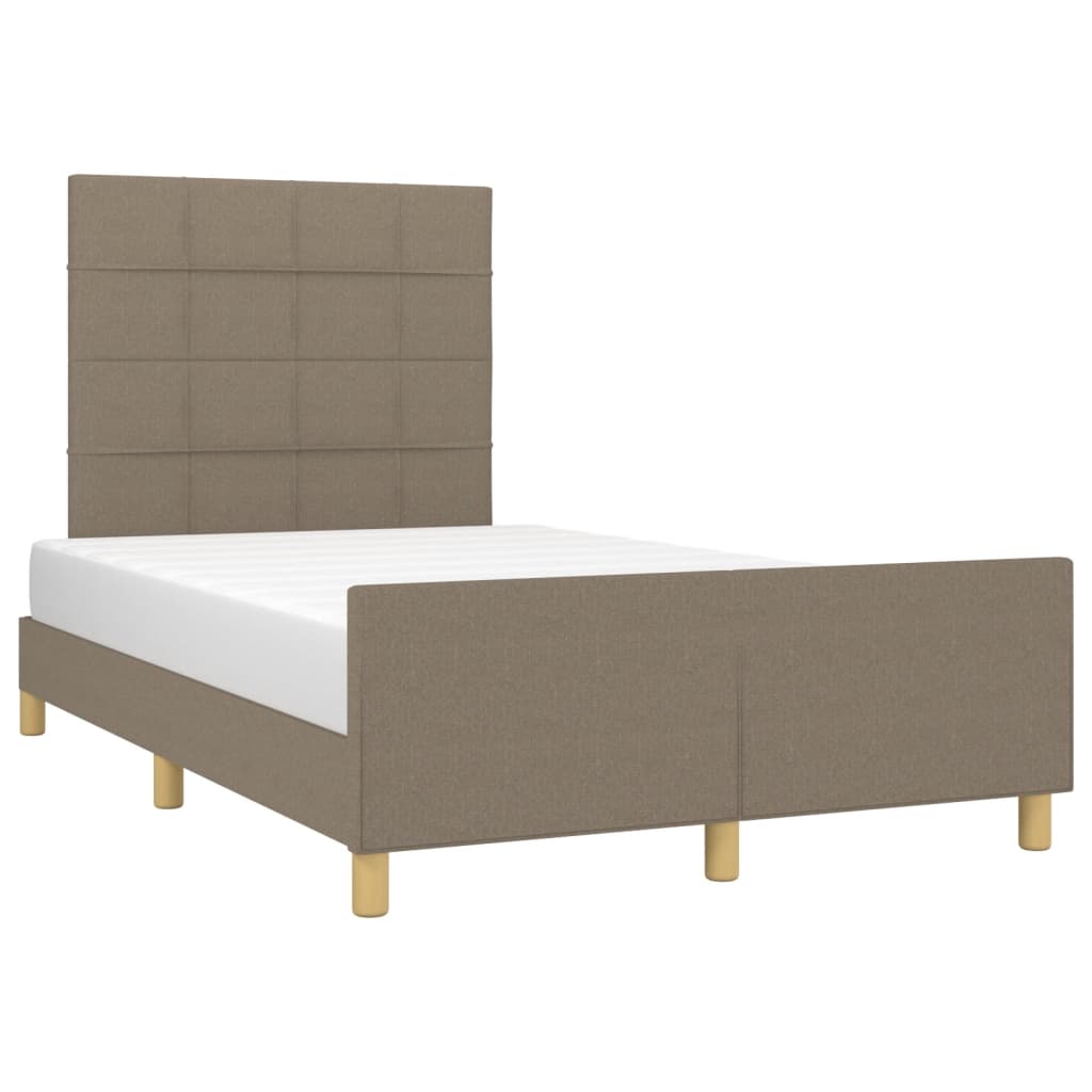 Bettgestell ohne Matratze Taupe 120x190 cm Stoff