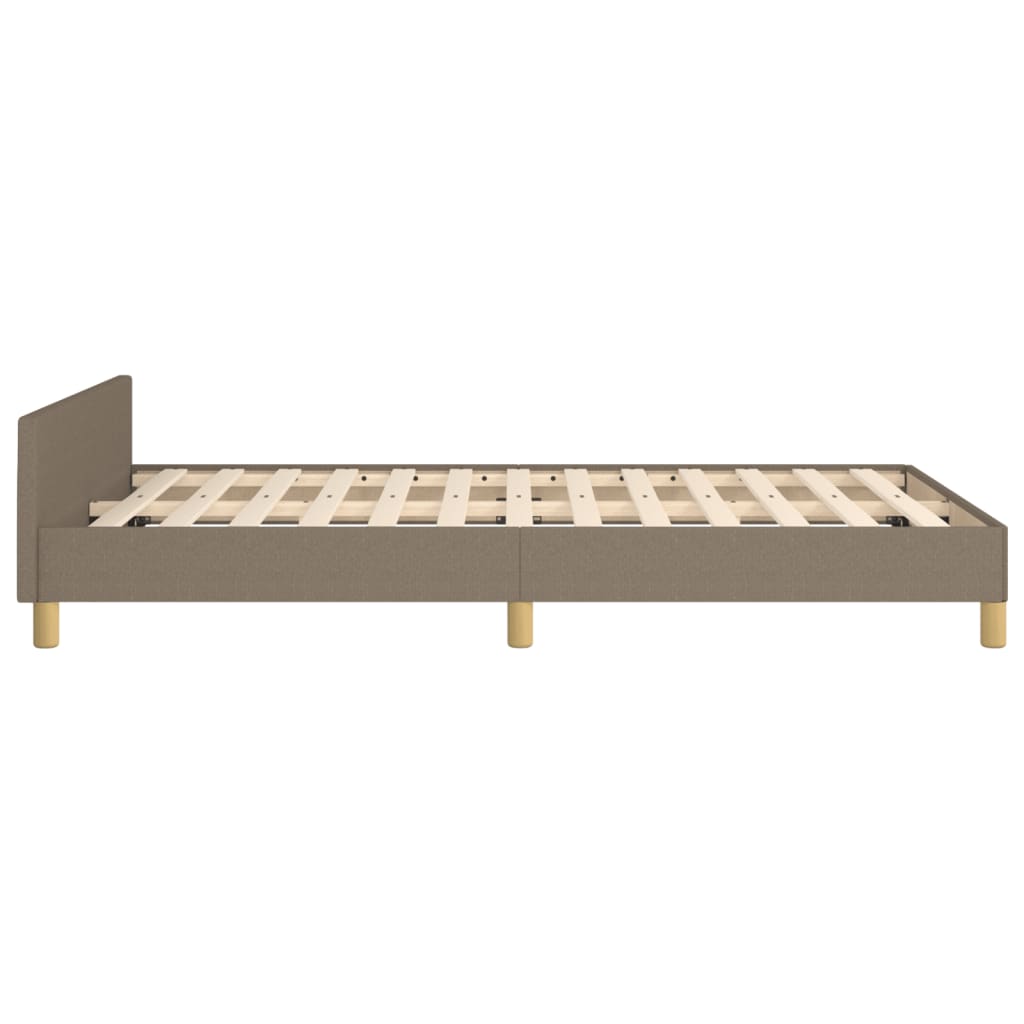 Bettgestell ohne Matratze Taupe 120x190 cm Stoff