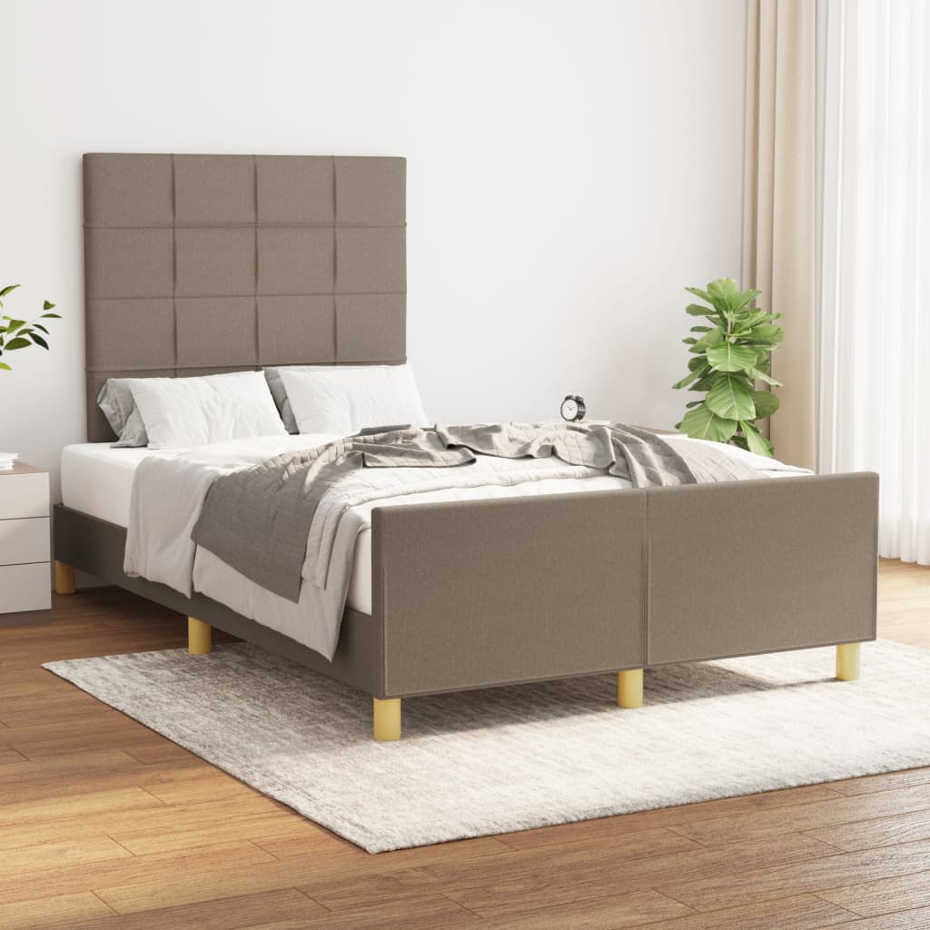 Bettgestell ohne Matratze Taupe 120x190 cm Stoff