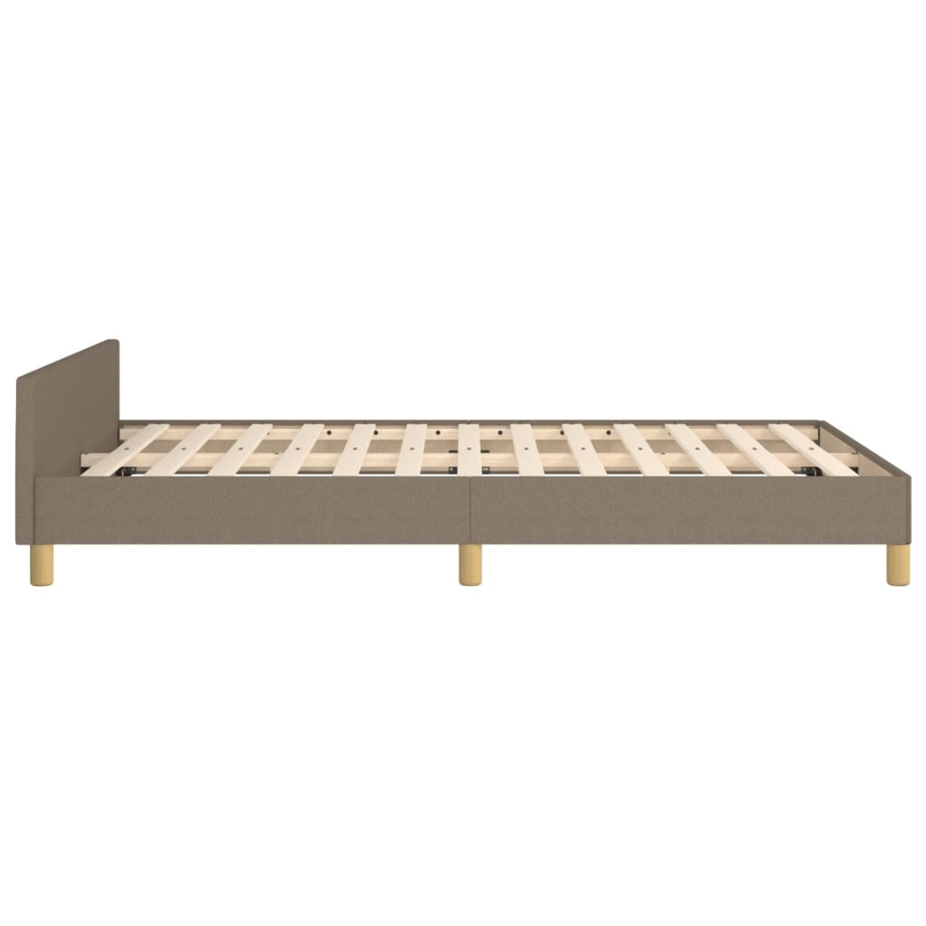 Bettgestell ohne Matratze Taupe 120x190 cm Stoff