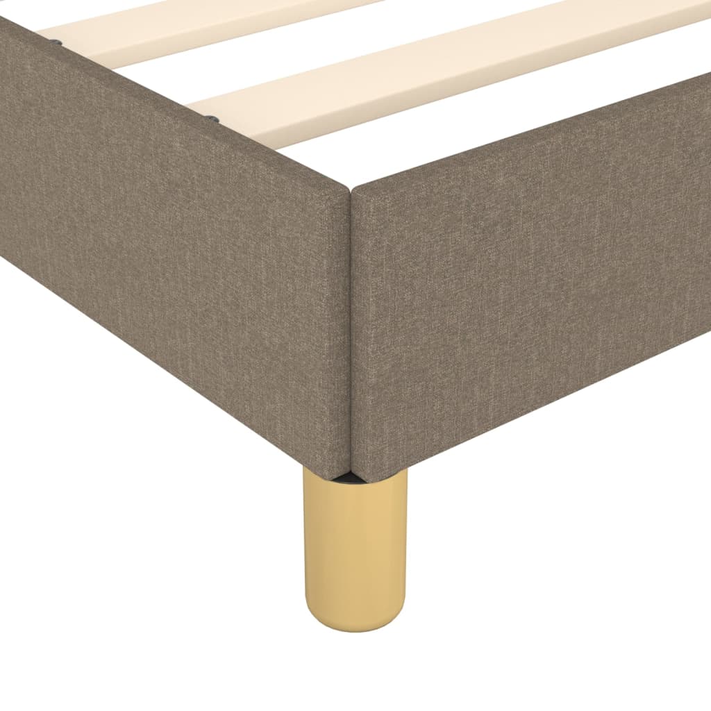 Bettgestell ohne Matratze Taupe 120x190 cm Stoff