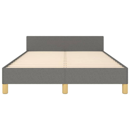 Bettgestell ohne Matratze Dunkelgrau 120x190 cm Stoff