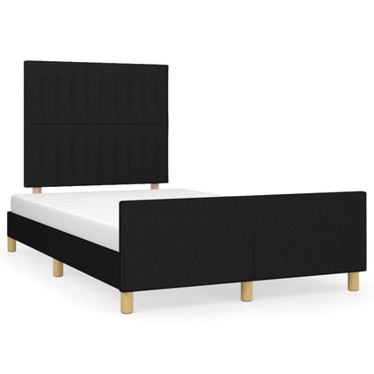 Bettgestell ohne Matratze Schwarz 120x190 cm Stoff