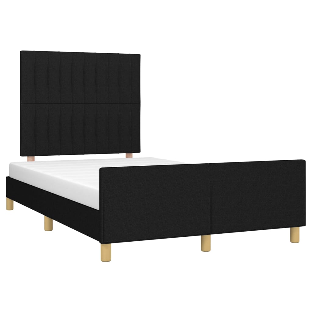 Bettgestell ohne Matratze Schwarz 120x190 cm Stoff