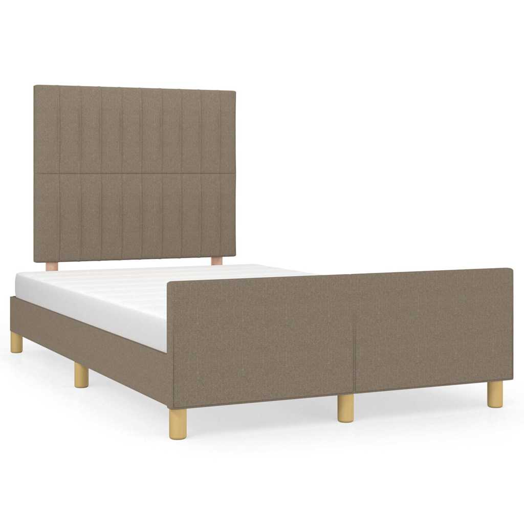 Bettgestell ohne Matratze Taupe 120x190 cm Stoff