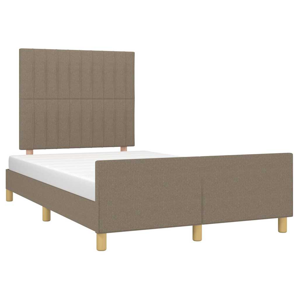 Bettgestell ohne Matratze Taupe 120x190 cm Stoff