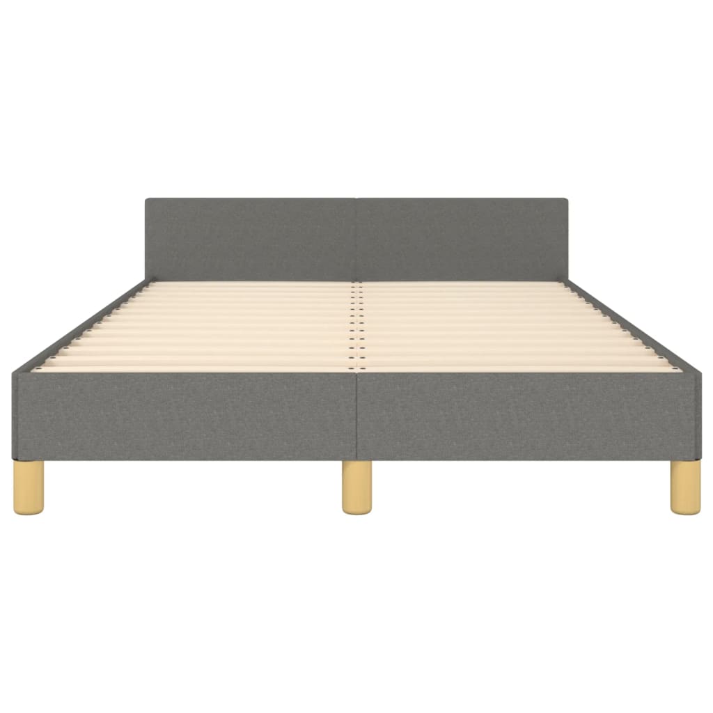 Bettgestell ohne Matratze Dunkelgrau 120x190 cm Stoff