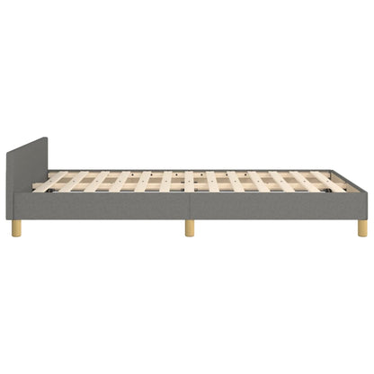 Bettgestell ohne Matratze Dunkelgrau 120x190 cm Stoff