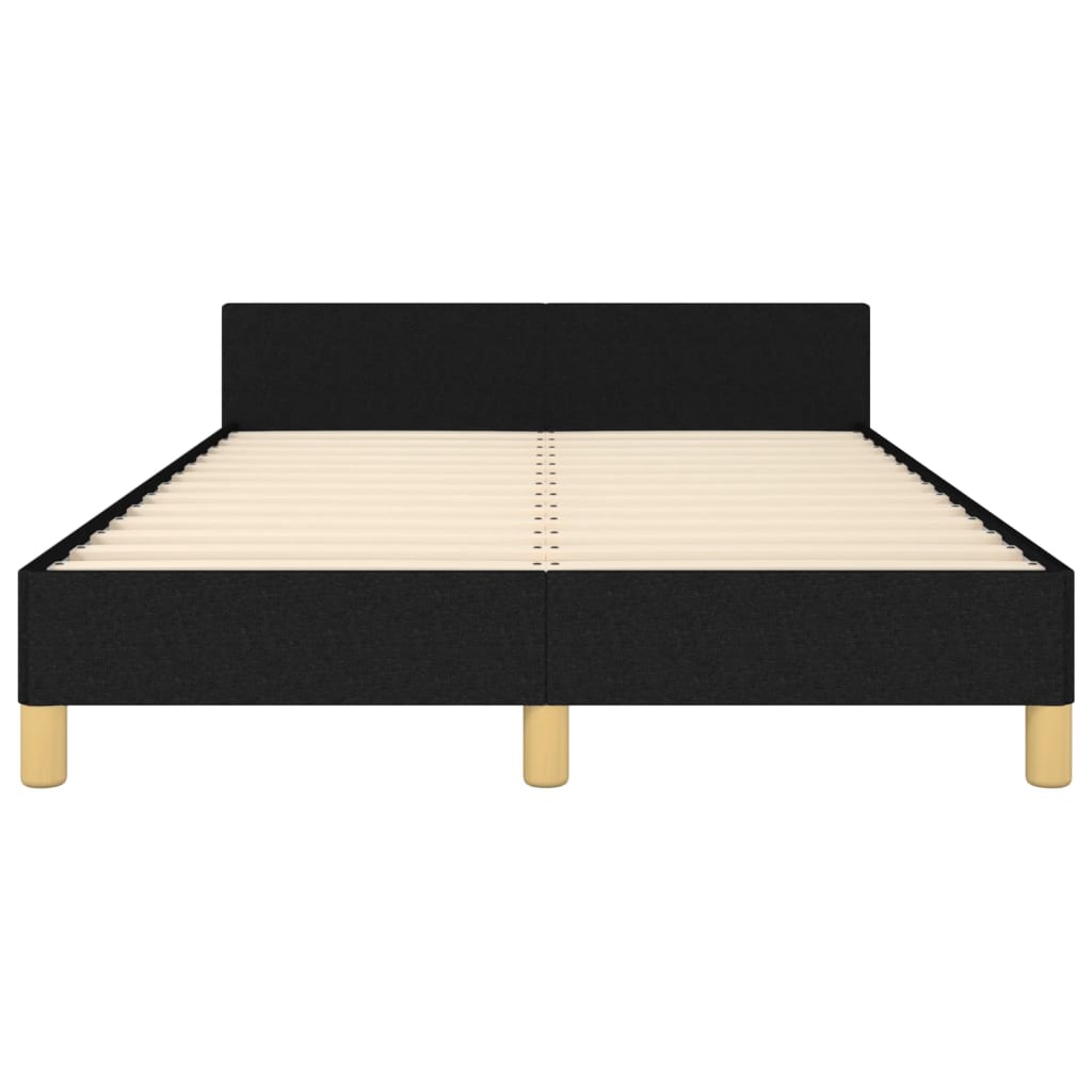 Bettgestell ohne Matratze Schwarz 120x190 cm Stoff
