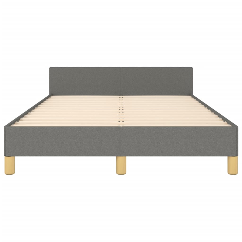 Bettgestell ohne Matratze Dunkelgrau 120x190 cm Stoff
