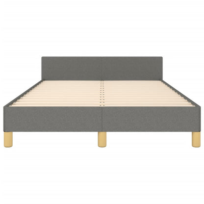 Bettgestell ohne Matratze Dunkelgrau 120x190 cm Stoff