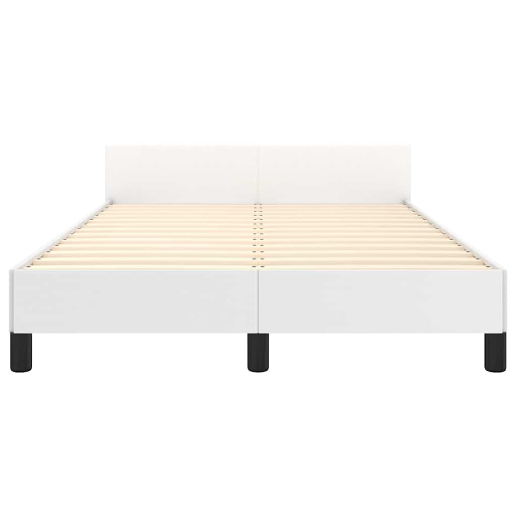 Bettgestell ohne Matratze Weiß 120x190 cm Kunstleder