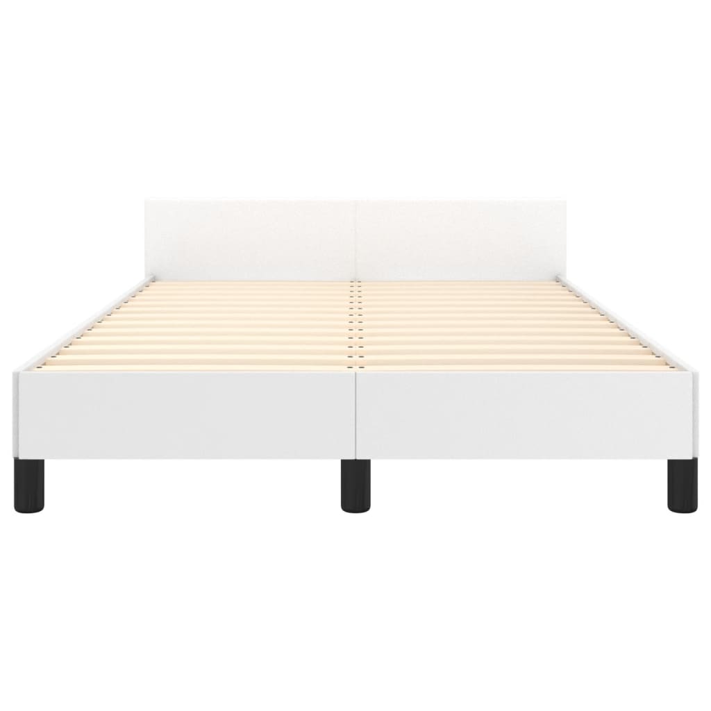 Bettgestell ohne Matratze Weiß 120x190 cm Kunstleder