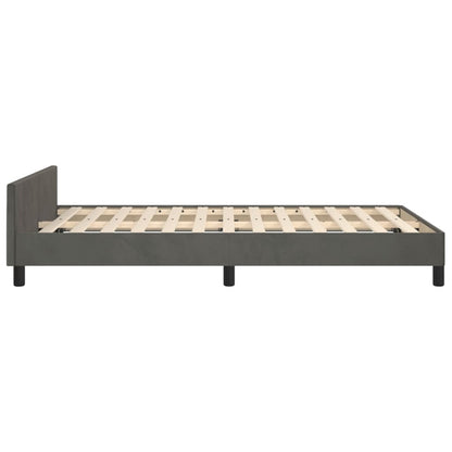 Bettgestell ohne Matratze Dunkelgrau 120x190 cm Samt