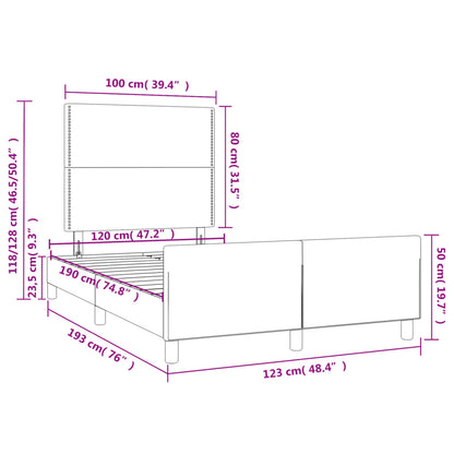 Bettgestell ohne Matratze Schwarz 120x190 cm Samt