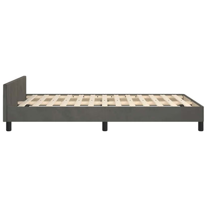 Bettgestell ohne Matratze Dunkelgrau 120x190 cm Samt