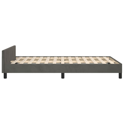 Bettgestell ohne Matratze Dunkelgrau 120x190 cm Samt