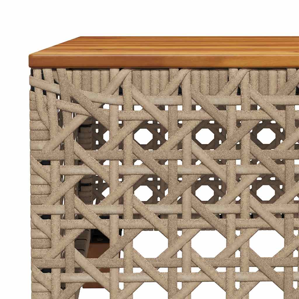 10-tlg. Garten-Sofagarnitur mit Kissen Beige Poly Rattan