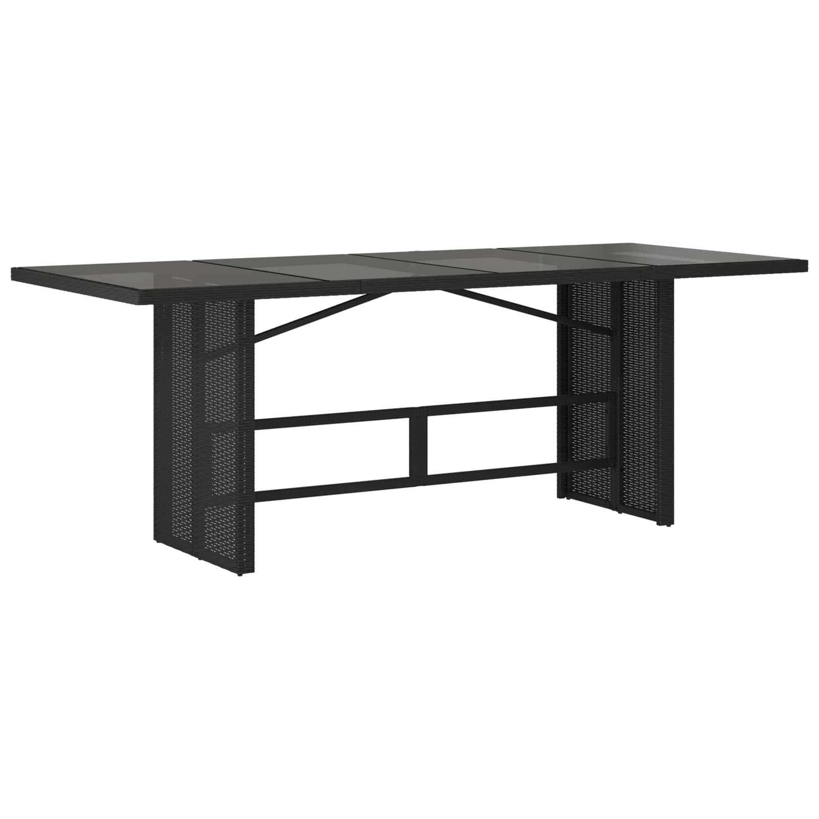 Garten Essgruppe 7 stk. Schwarz Poly-Rattan