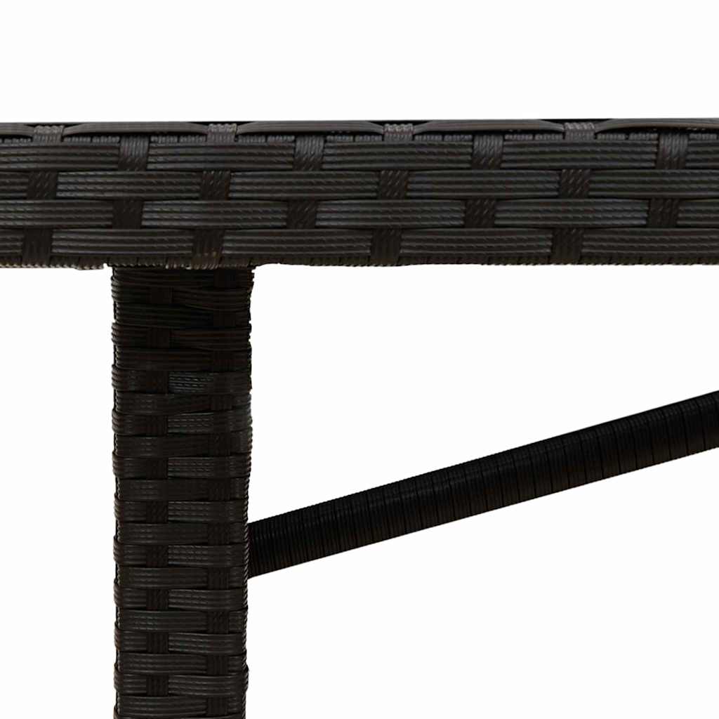 Garten Essgruppe 9 stk. Schwarz Poly-Rattan