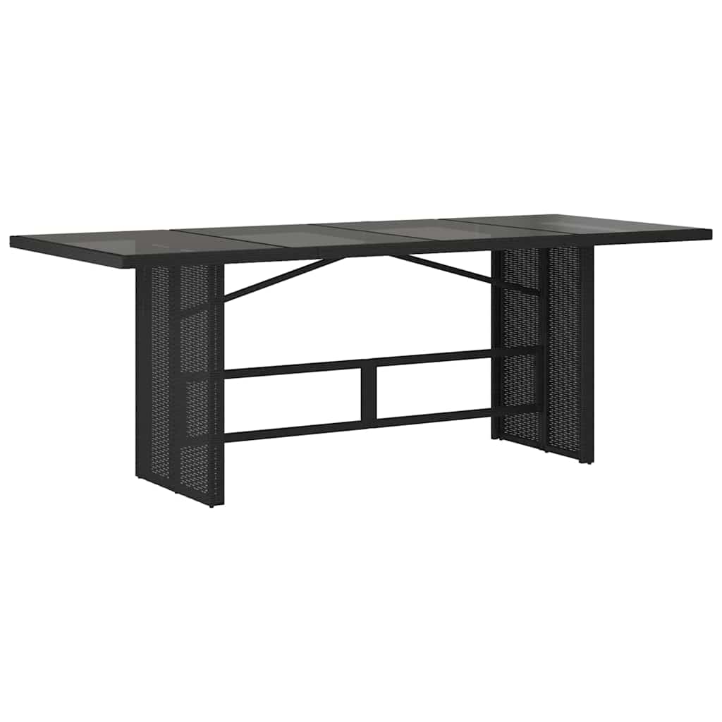 Garten Essgruppe 9 stk. Schwarz Poly-Rattan