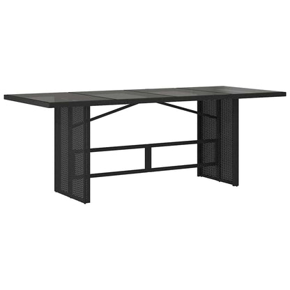 Garten Essgruppe 9 stk. Schwarz Poly-Rattan