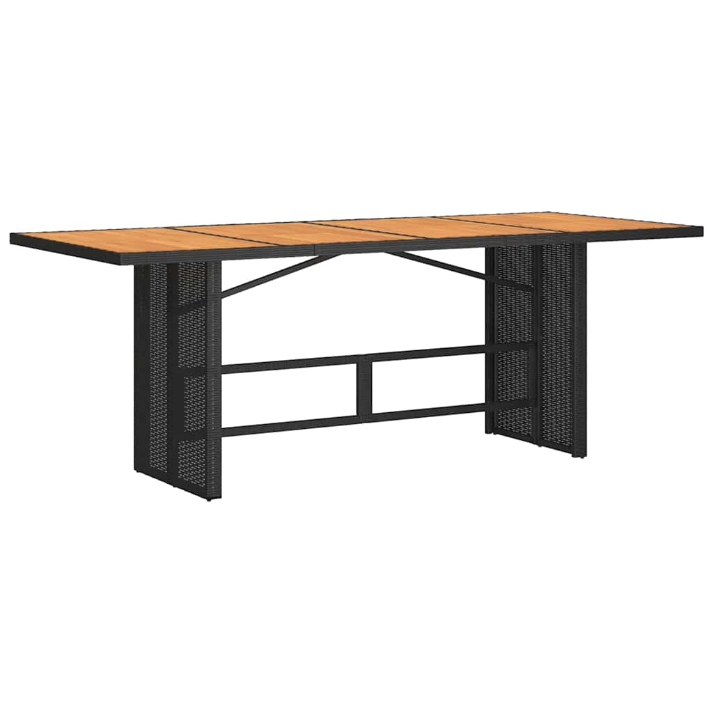 Garten Essgruppe 7 stk. Schwarz Poly-Rattan