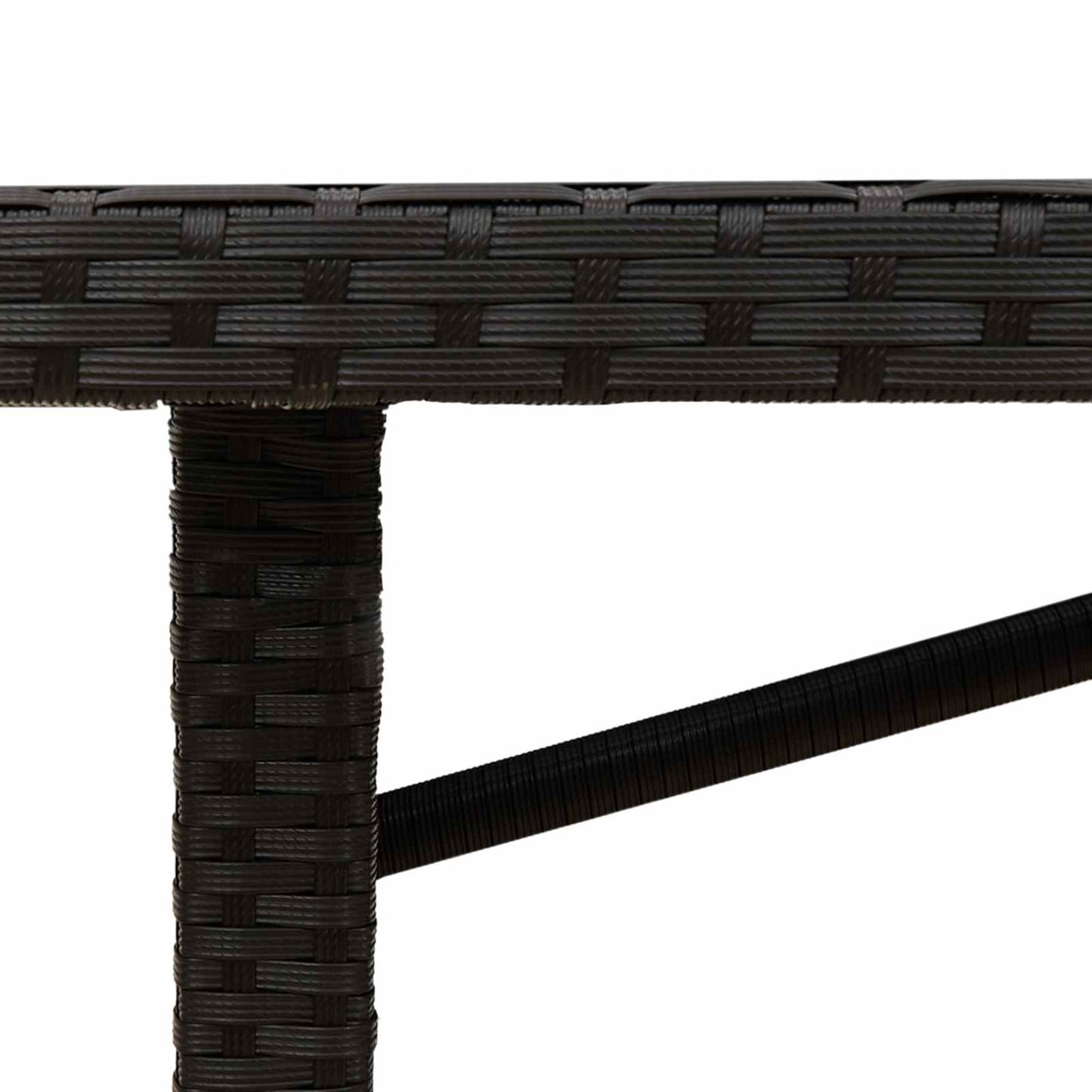 Garten Essgruppe 9 stk. Schwarz Poly-Rattan