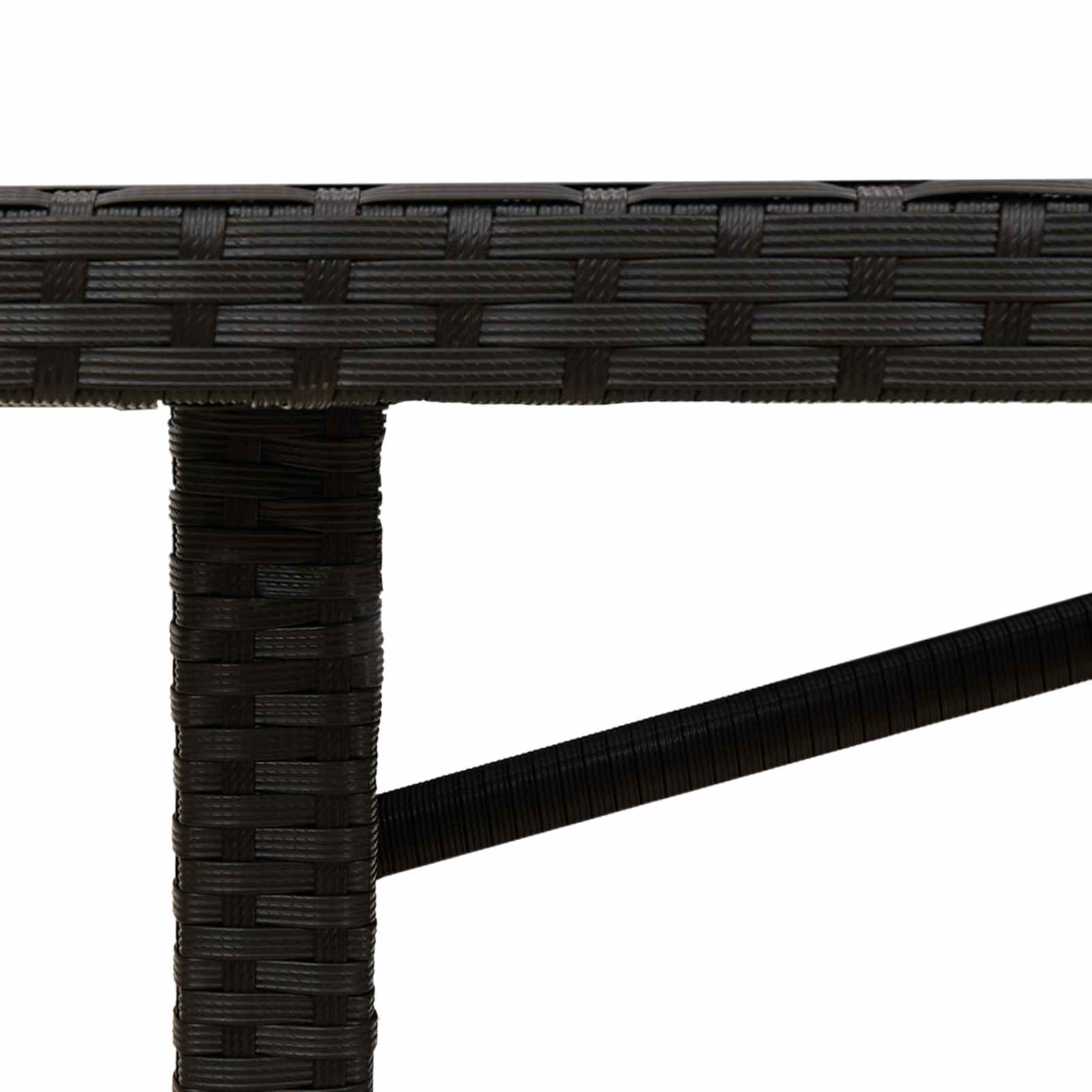 Garten Essgruppe 9 stk. Schwarz Poly-Rattan