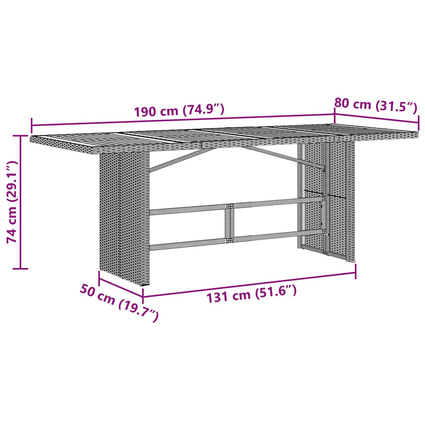 Garten Essgruppe 9 stk. Schwarz Poly-Rattan