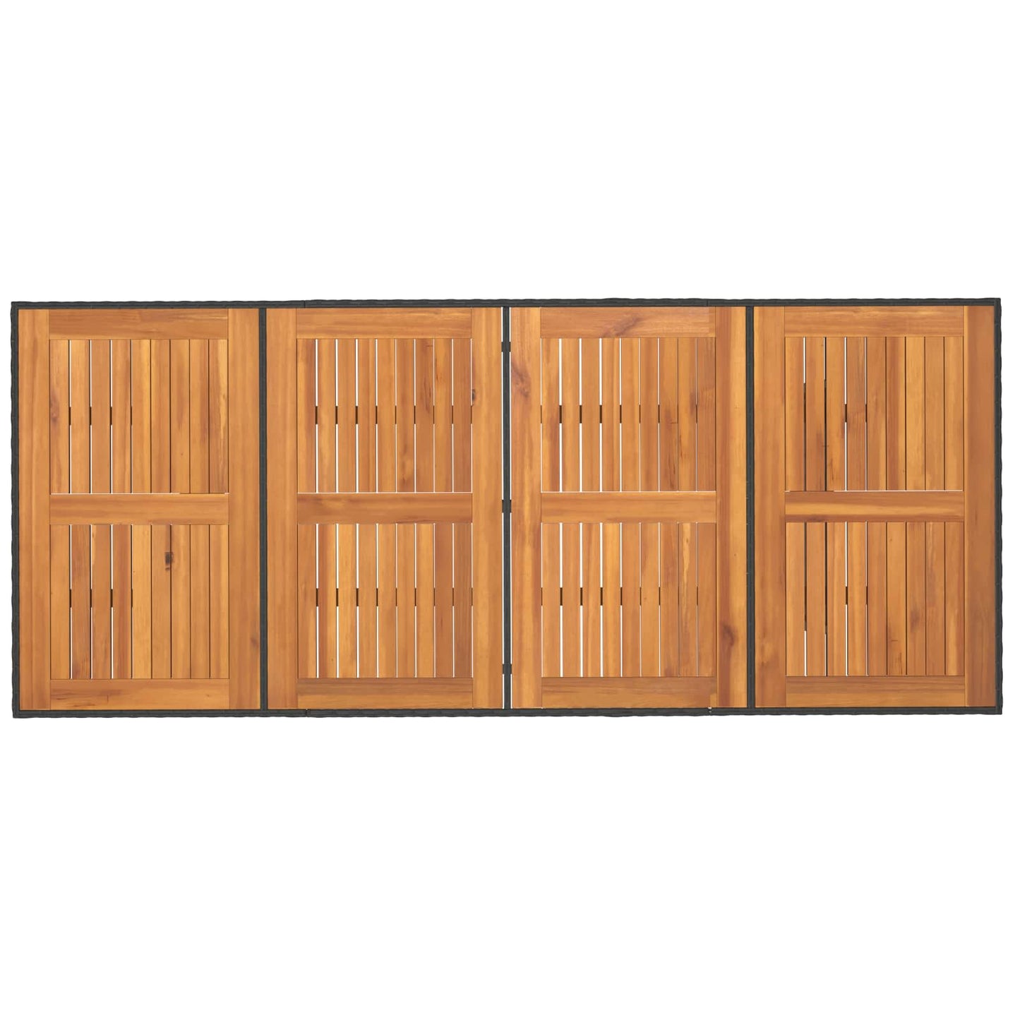 Garten Essgruppe 9 stk. Schwarz Poly-Rattan
