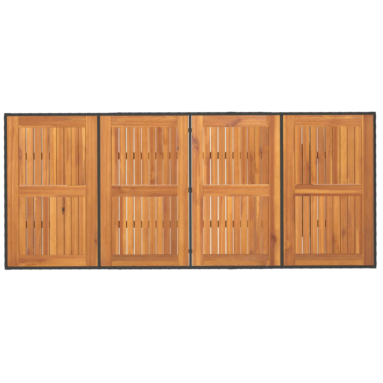 Garten Essgruppe 9 stk. Schwarz Poly-Rattan